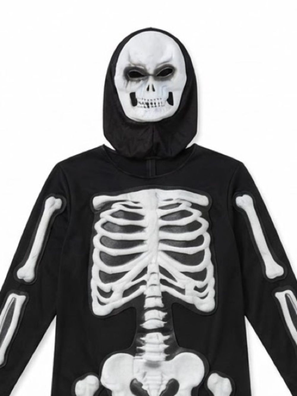 CostumesUSA Adult Plus Skeleton Costume 3D Molded EVA Bones Jumpsuit & Mask